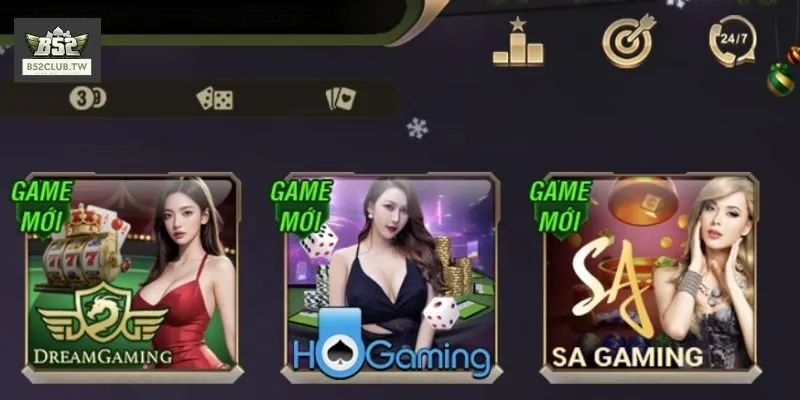 Sản phẩm hấp dẫn có trong danh mục casino B52 uy tín